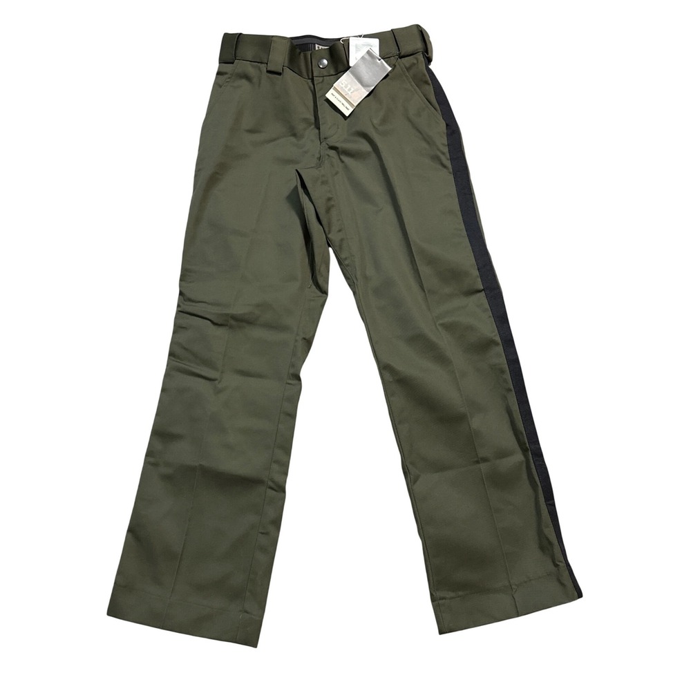 5.11 Tactical A Class PDU Twill Pants Sz 6 Sheriff Green Black Side Stripe 64304